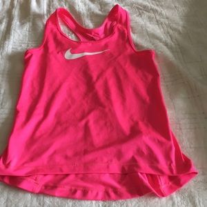 Bright pink exercise tank